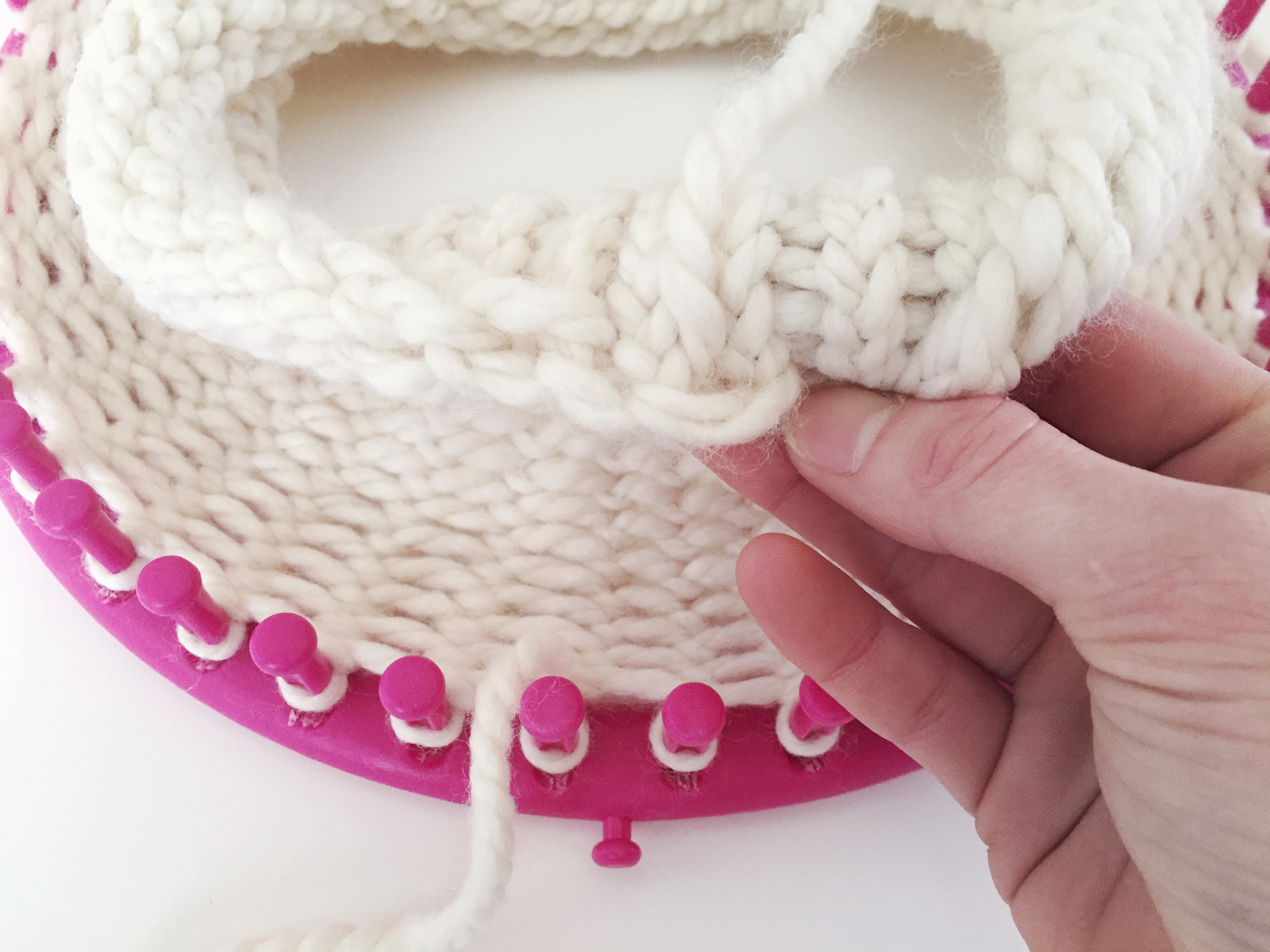 Learn To Loom Knit Double Brim Beanie Tutorial Em's Fiber Arts