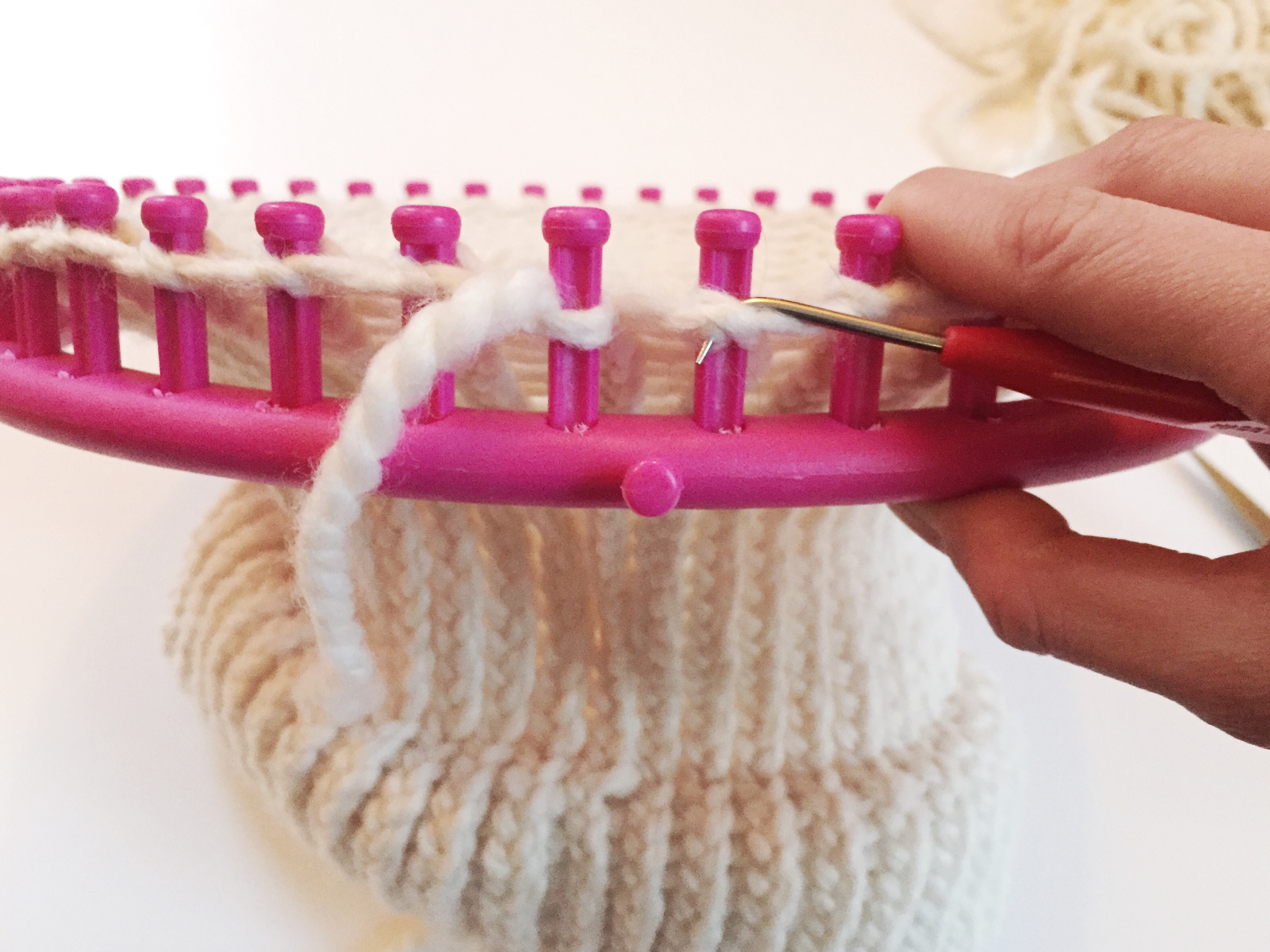 Learn To Loom Knit Double Brim Beanie Tutorial Em's Fiber Arts